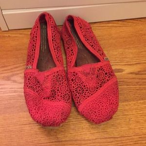 Hot Pink Lace Toms